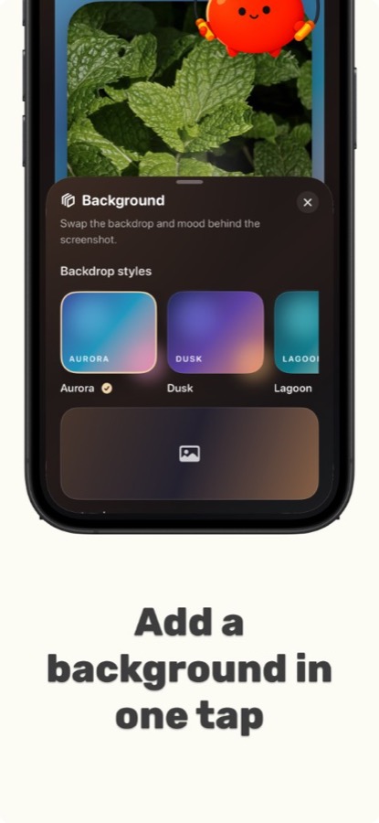Add a background in one tap